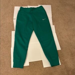Nike Green Joggers with Classic Swoosh Logo
